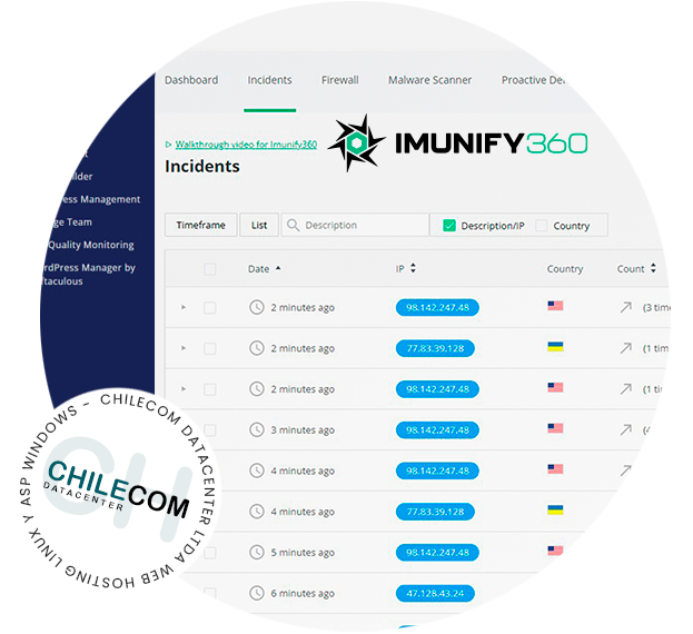 Seguridad de los servidores de Chilecom